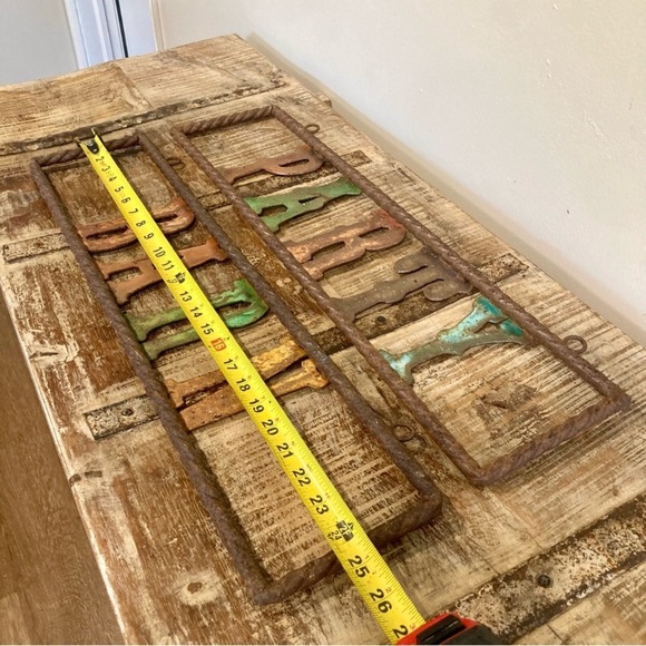 Party Barn Rusty Metal Sign Rebar Western Country Rustic Decor - Picture 14 of 16